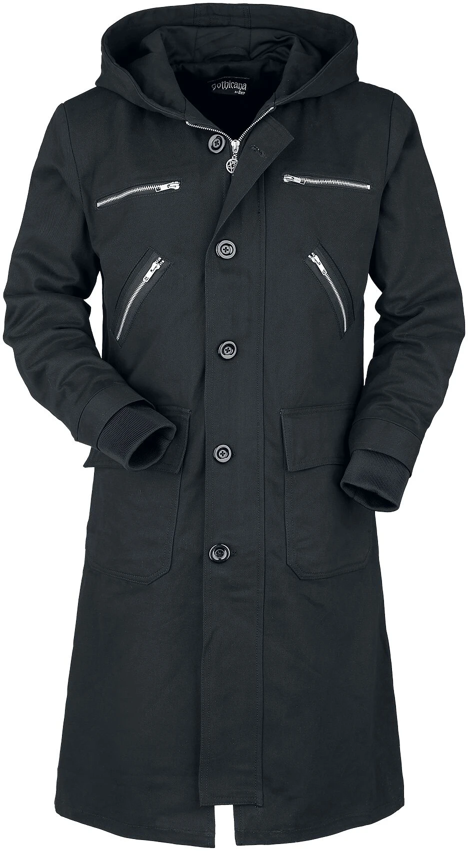 "Belial" Coats Black By Gothicana By EMP 3 "Belial" Coats Black By Gothicana By EMP