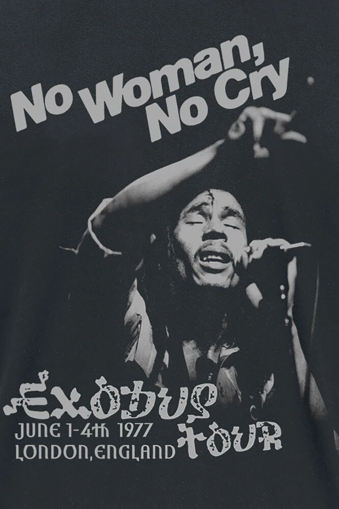"No Woman No Cry" T-Shirt Black By Bob Marley 4 "No Woman No Cry" T-Shirt Black By Bob Marley - Image 2