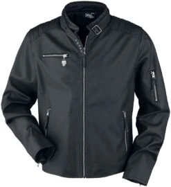 "EMP Signature Collection" Imitation Leather Jacket Black By Gojira