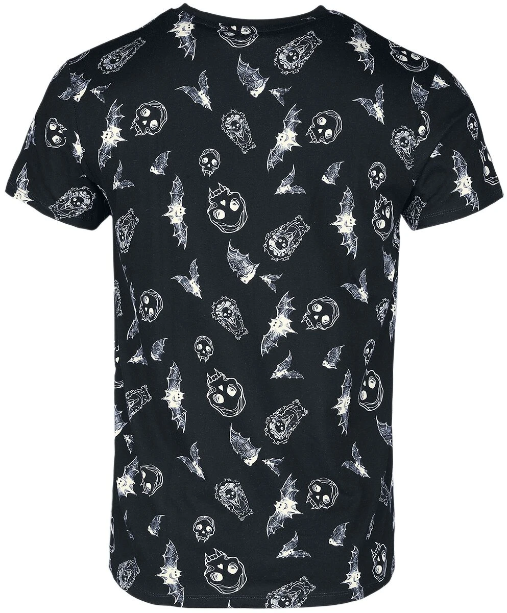 "T-shirt With Bats And Skulls" T-Shirt Black By Gothicana By EMP 4 "T-shirt With Bats And Skulls" T-Shirt Black By Gothicana By EMP - Image 2