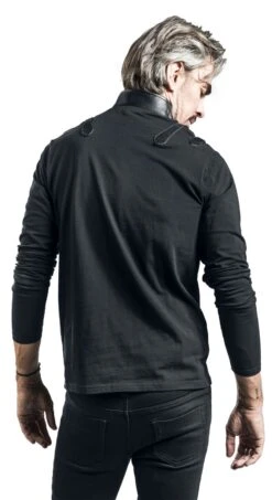 "Mulciber" Long-sleeve Shirt Black By Gothicana By EMP 11 "Mulciber" Long-sleeve Shirt Black By Gothicana By EMP -Men Fashion Clothing Store 528828wb