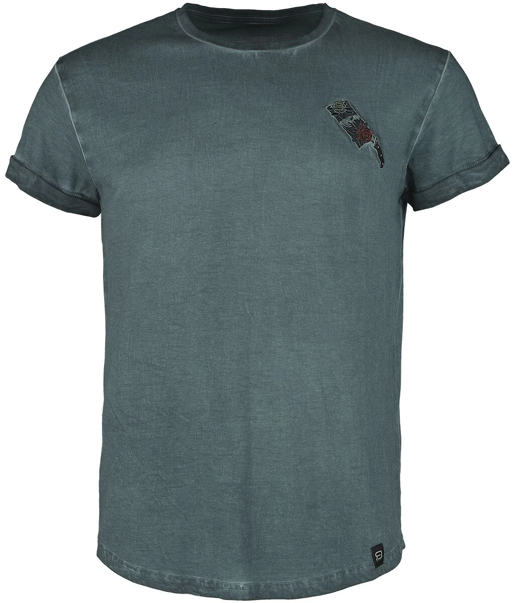 "T-shirt With Old-school Embroidery Detail" T-Shirt Dark Blue By RED By EMP 3 "T-shirt With Old-school Embroidery Detail" T-Shirt Dark Blue By RED By EMP