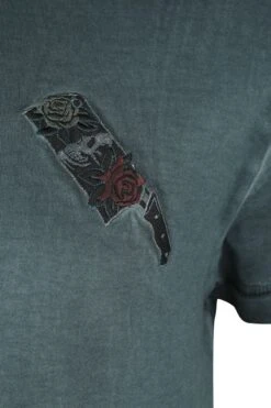 "T-shirt With Old-school Embroidery Detail" T-Shirt Dark Blue By RED By EMP 10 "T-shirt With Old-school Embroidery Detail" T-Shirt Dark Blue By RED By EMP -Men Fashion Clothing Store 529161d