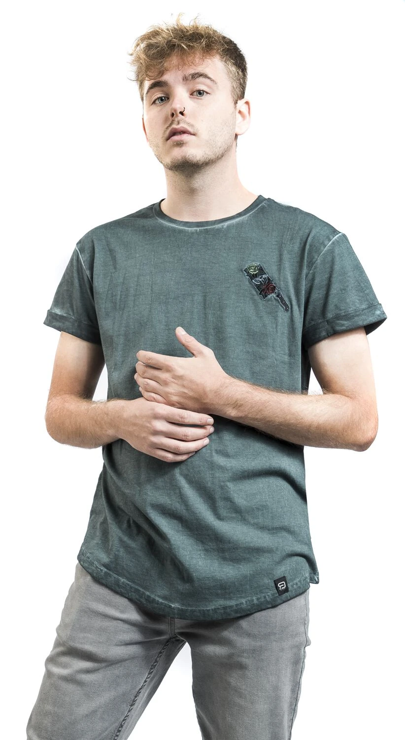 "T-shirt With Old-school Embroidery Detail" T-Shirt Dark Blue By RED By EMP 7 "T-shirt With Old-school Embroidery Detail" T-Shirt Dark Blue By RED By EMP - Image 5