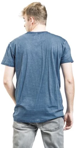 "T-shirt With Dagger And Embroidery Detail" T-Shirt Blue By RED By EMP -Men Fashion Clothing Store 529164wb