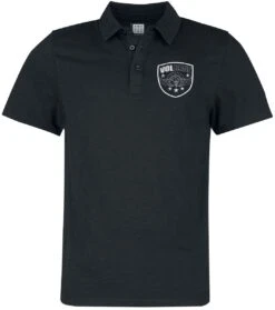 "Washed Slub Polo" Polo Shirt Black By Volbeat
