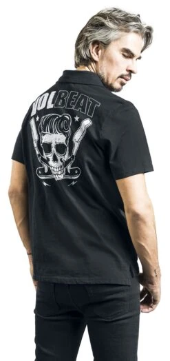 "Washed Slub Polo" Polo Shirt Black By Volbeat -Men Fashion Clothing Store 530512wb