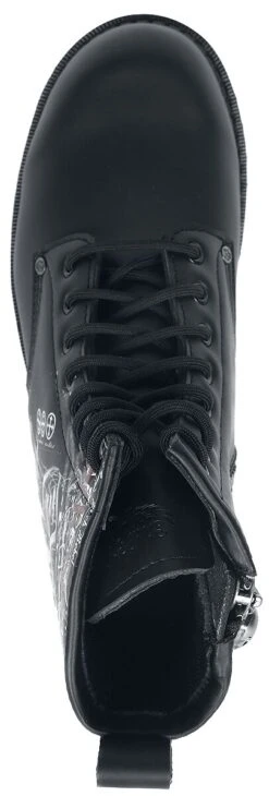 "Boots With Large Rock Rebel Print" Boot Black By Rock Rebel By EMP 13 "Boots With Large Rock Rebel Print" Boot Black By Rock Rebel By EMP -Men Fashion Clothing Store 531276a5