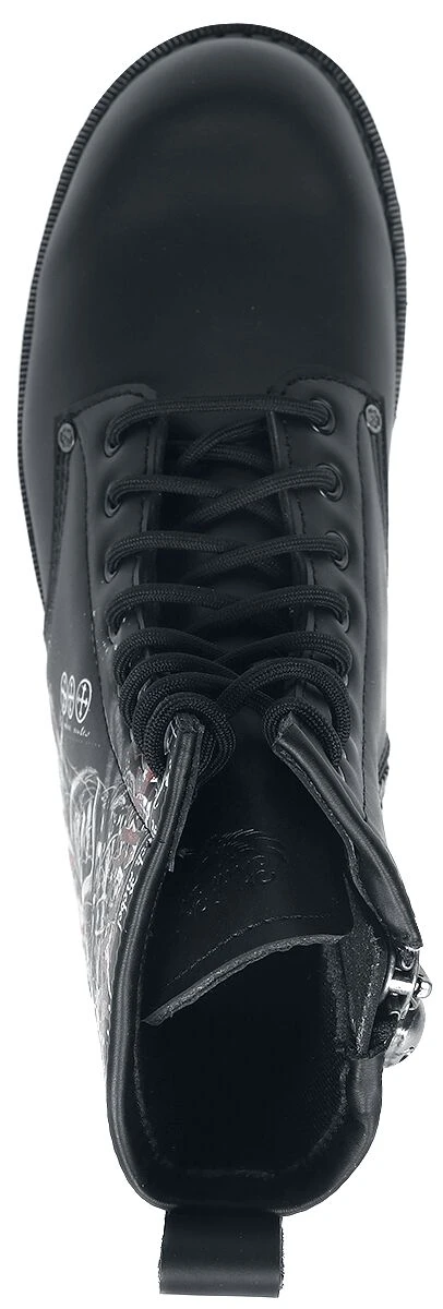 "Boots With Large Rock Rebel Print" Boot Black By Rock Rebel By EMP 7 "Boots With Large Rock Rebel Print" Boot Black By Rock Rebel By EMP - Image 5