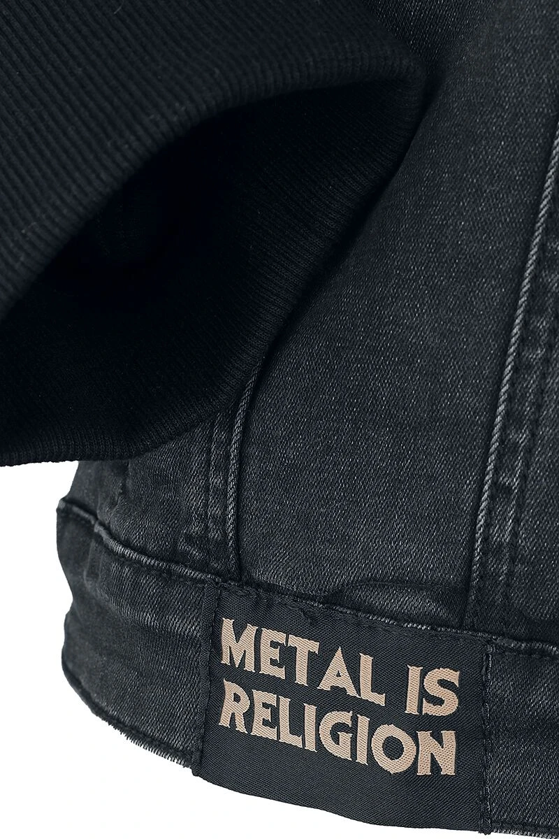 "EMP Signature Collection" Jeans Jacket Black By Powerwolf 5 "EMP Signature Collection" Jeans Jacket Black By Powerwolf - Image 3