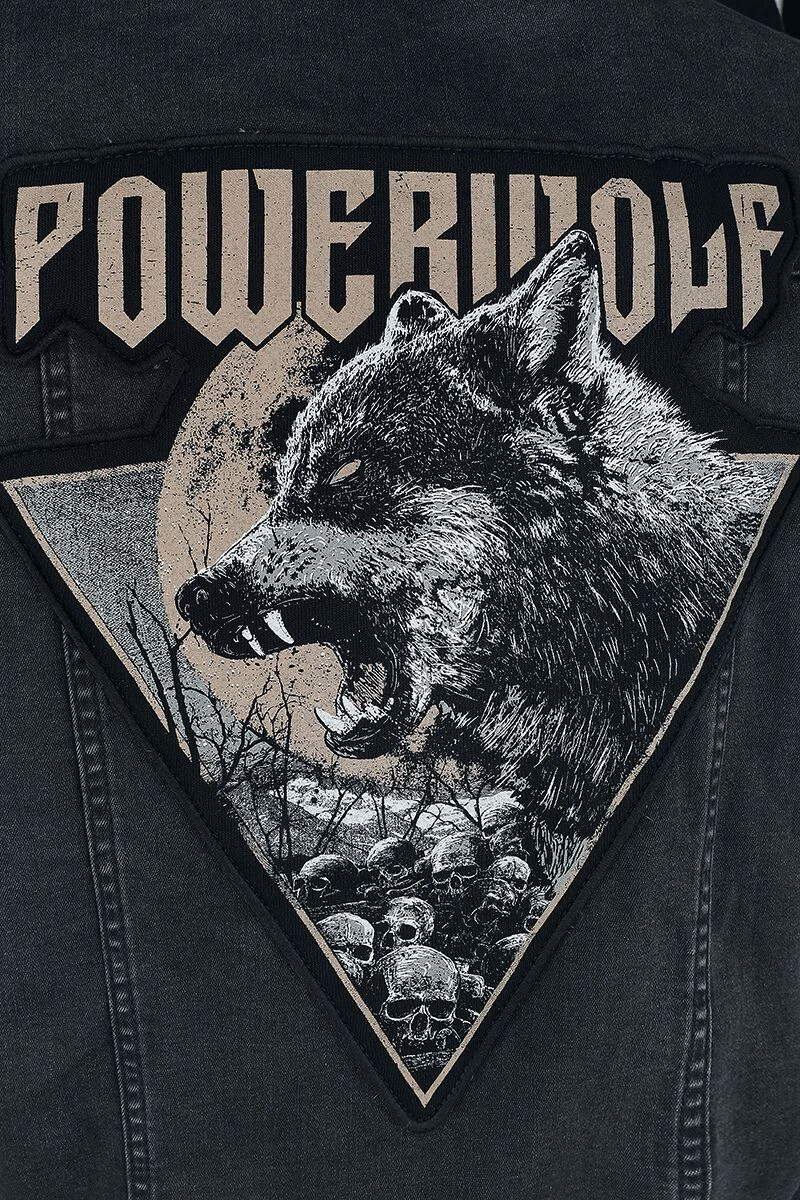 "EMP Signature Collection" Jeans Jacket Black By Powerwolf 7 "EMP Signature Collection" Jeans Jacket Black By Powerwolf - Image 5