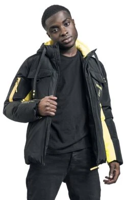 "React" Winter Jacket Black By Six Extraction -Men Fashion Clothing Store 532598wa