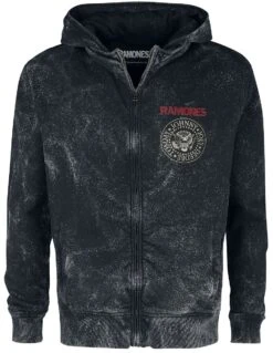 "Crest" Hooded Zip Black By Ramones
