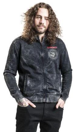 "Crest" Hooded Zip Black By Ramones -Men Fashion Clothing Store 532780wa