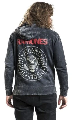 "Crest" Hooded Zip Black By Ramones -Men Fashion Clothing Store 532780wb