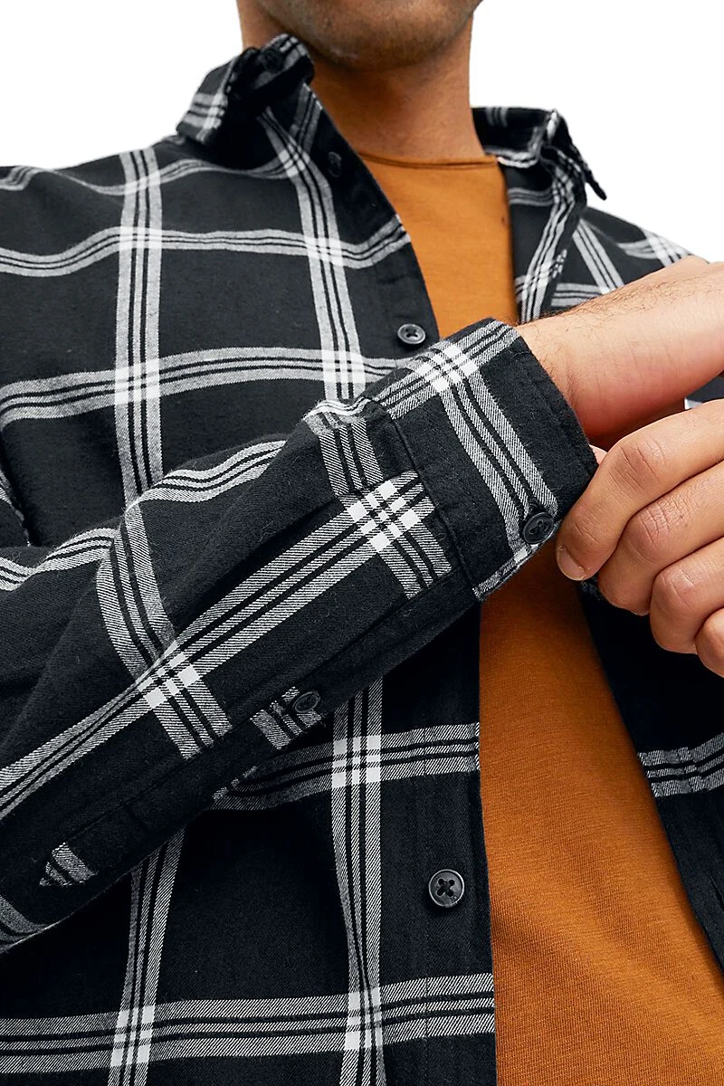 "JJEGINGHAM TWILL SHIRT L/S NOOS" Longsleeve White-black By Jack & Jones 4 "JJEGINGHAM TWILL SHIRT L/S NOOS" Longsleeve White-black By Jack & Jones - Image 2