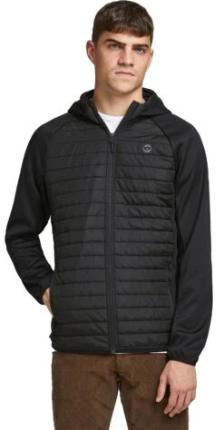 "JJEMULTI QUILTED JACKET NOOS" Between-seasons Jacket Black By Jack & Jones -Men Fashion Clothing Store 533207wa