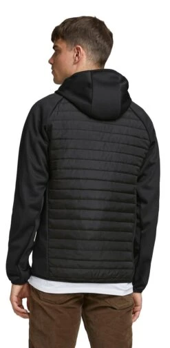 "JJEMULTI QUILTED JACKET NOOS" Between-seasons Jacket Black By Jack & Jones -Men Fashion Clothing Store 533207wb