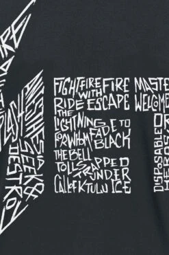 "40th Anniversary Songs Logo" T-Shirt Black By Metallica -Men Fashion Clothing Store 533398d