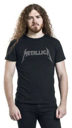 "40th Anniversary Songs Logo" T-Shirt Black By Metallica -Men Fashion Clothing Store 533398wa