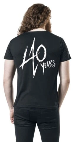 "40th Anniversary Songs Logo" T-Shirt Black By Metallica -Men Fashion Clothing Store 533398wb