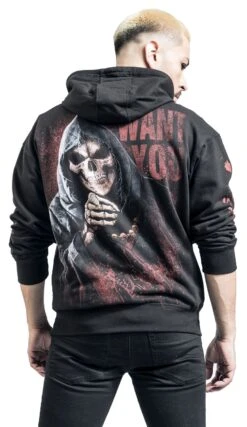 "War Kills" Hooded Sweater Black By Spiral -Men Fashion Clothing Store 533686wb