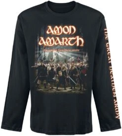 "Great Heathen Army" Long-sleeve Shirt Black By Amon Amarth