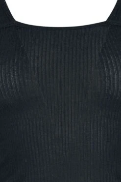 "Ladies’ Rib Squared-neckline Long-sleeved Top" Long-sleeve Shirt Black By Urban Classics -Men Fashion Clothing Store 533824d