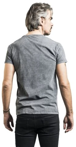 "T-shirt With Large Front Print" T-Shirt Black By Rock Rebel By EMP -Men Fashion Clothing Store 533923wb