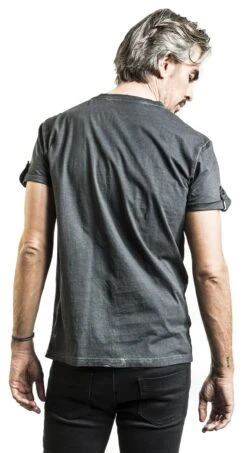 "Vintage-style T-shirt" T-Shirt Grey By Rock Rebel By EMP -Men Fashion Clothing Store 533944wb