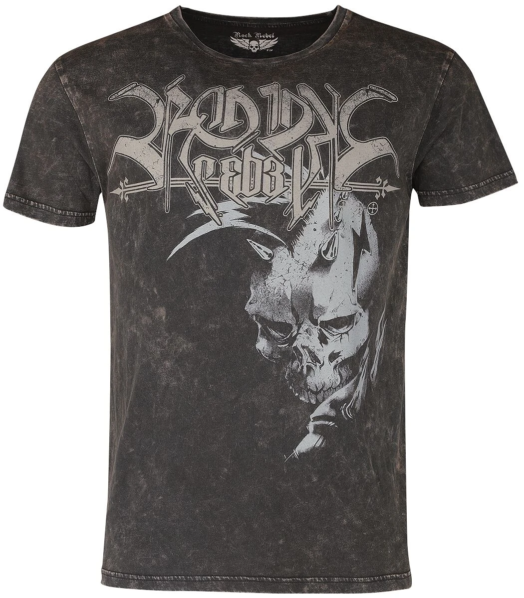 "Vintage-style T-shirt" T-Shirt Grey By Rock Rebel By EMP 3 "Vintage-style T-shirt" T-Shirt Grey By Rock Rebel By EMP