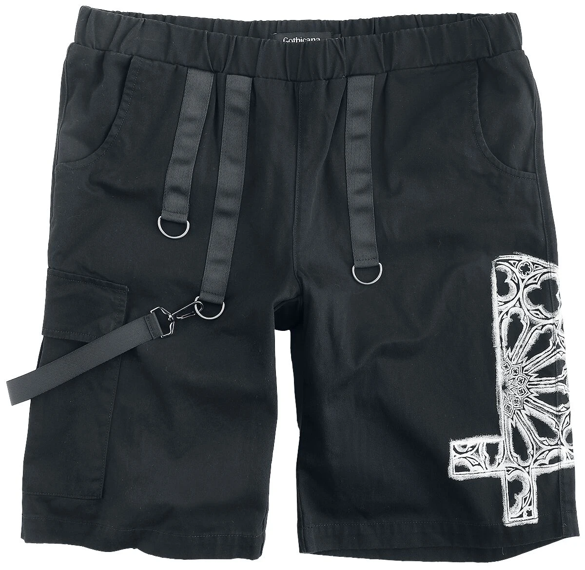 "Arakiel" Shorts Black By Gothicana By EMP 3 "Arakiel" Shorts Black By Gothicana By EMP