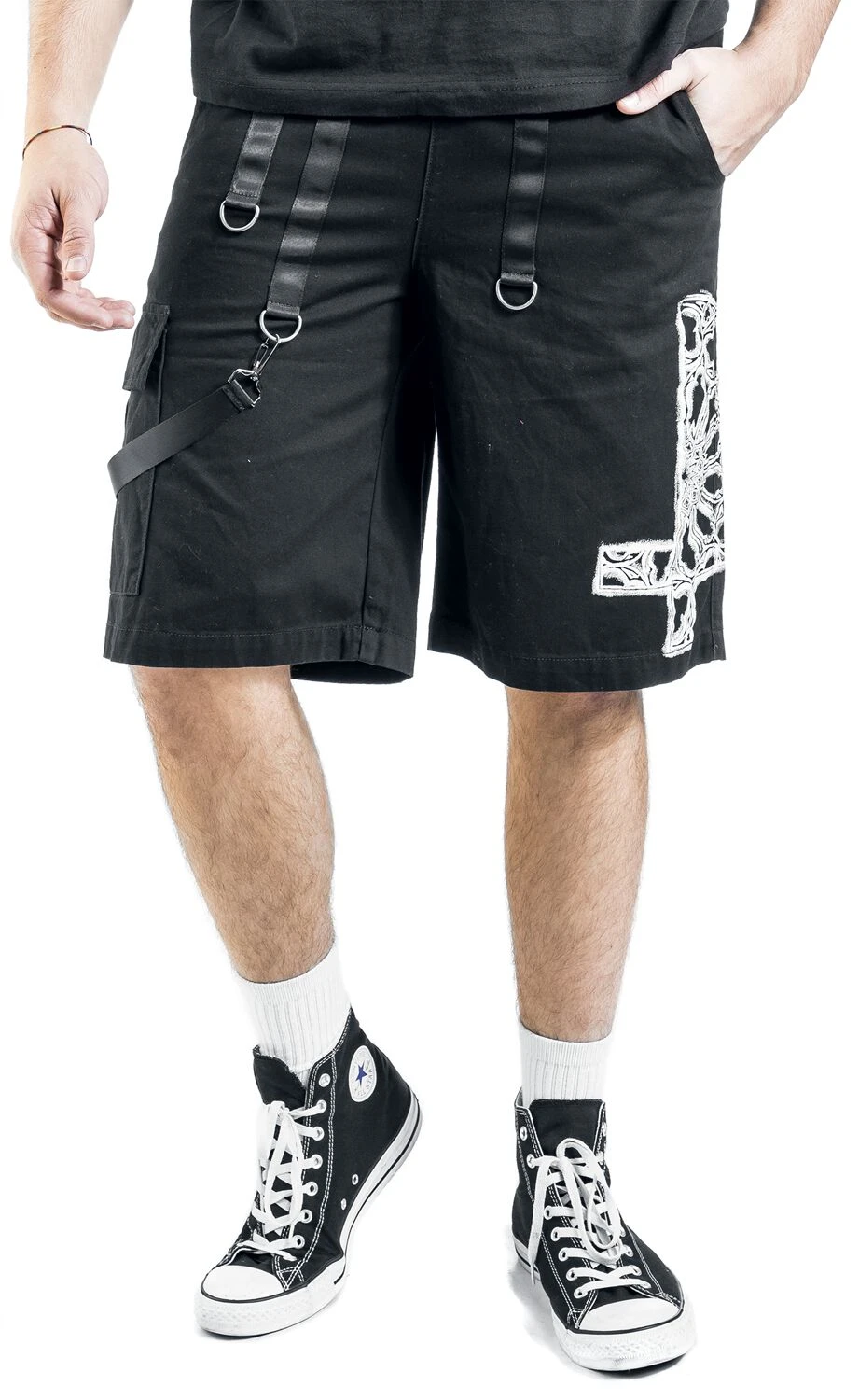 "Arakiel" Shorts Black By Gothicana By EMP 6 "Arakiel" Shorts Black By Gothicana By EMP - Image 4