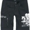 "Shorts With Skull Print" Shorts Black By Gothicana By EMP