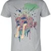 "T-shirt With Abstract Print" T-Shirt Grey By RED By EMP