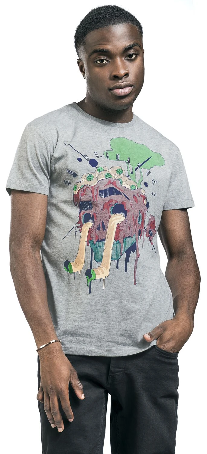 "T-shirt With Abstract Print" T-Shirt Grey By RED By EMP 5 "T-shirt With Abstract Print" T-Shirt Grey By RED By EMP - Image 3