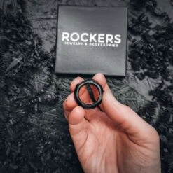 "Stonering" Ring Black By Rockers -Men Fashion Clothing Store 535917d2