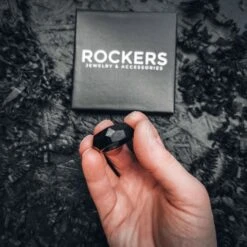"Stonering" Ring Black By Rockers -Men Fashion Clothing Store 535917d3