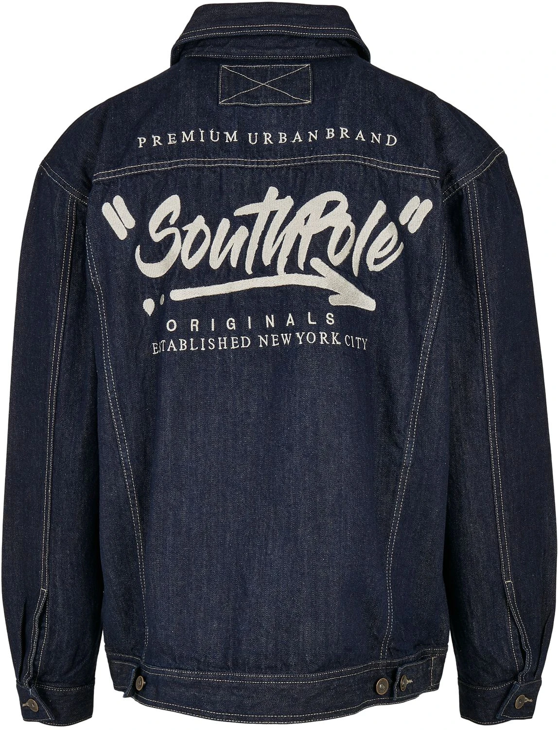 "Southpole Script Denim Jacket" Jeans Jacket Blue By Southpole 4 "Southpole Script Denim Jacket" Jeans Jacket Blue By Southpole - Image 2