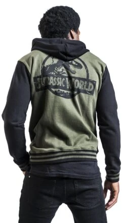 "Jurassic Park - Logo" Hooded Zip Multicolour By Jurassic Park -Men Fashion Clothing Store 536873wb