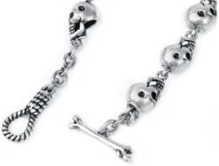 "Skulls" Bracelet Silver-coloured By Rock Rebel By EMP 9 "Skulls" Bracelet Silver-coloured By Rock Rebel By EMP -Men Fashion Clothing Store 537389d