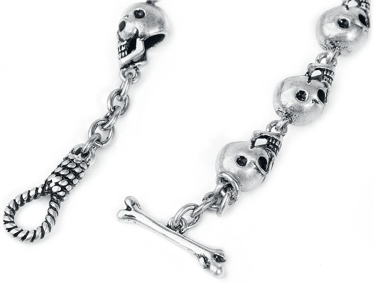 "Skulls" Bracelet Silver-coloured By Rock Rebel By EMP 6 "Skulls" Bracelet Silver-coloured By Rock Rebel By EMP - Image 4