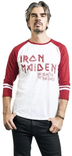 "EMP Signature Collection" Long-sleeve Shirt Old White-red By Iron Maiden -Men Fashion Clothing Store 538483wa