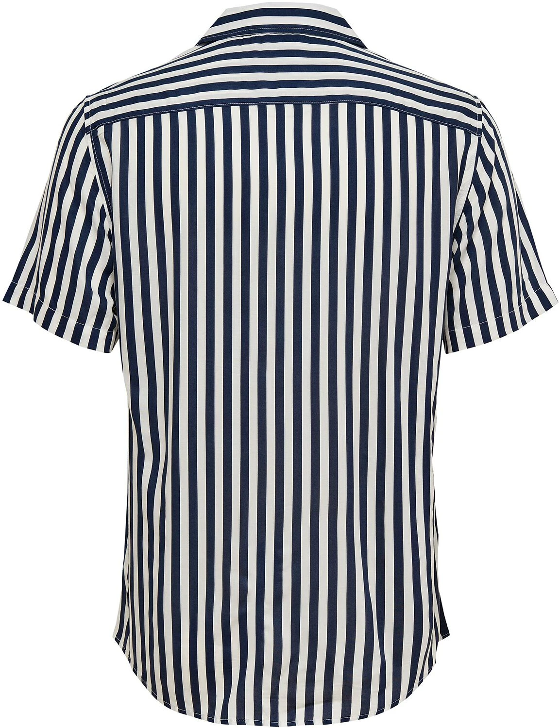 "ONSWAYNE LIFE SS VISCOSE SHIRT NOOS" Short-sleeved Shirt Blue-white By ONLY And SONS 4 "ONSWAYNE LIFE SS VISCOSE SHIRT NOOS" Short-sleeved Shirt Blue-white By ONLY And SONS - Image 2