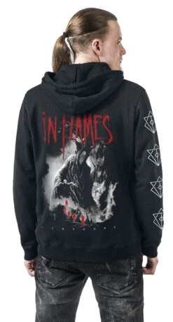 "Foregone Cover" Hooded Sweater Black By In Flames -Men Fashion Clothing Store 540929wb