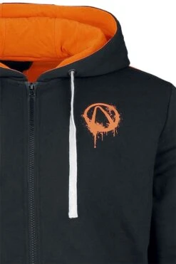 "Psycho" Hooded Zip Black-orange By Borderlands 10 "Psycho" Hooded Zip Black-orange By Borderlands -Men Fashion Clothing Store 541848d