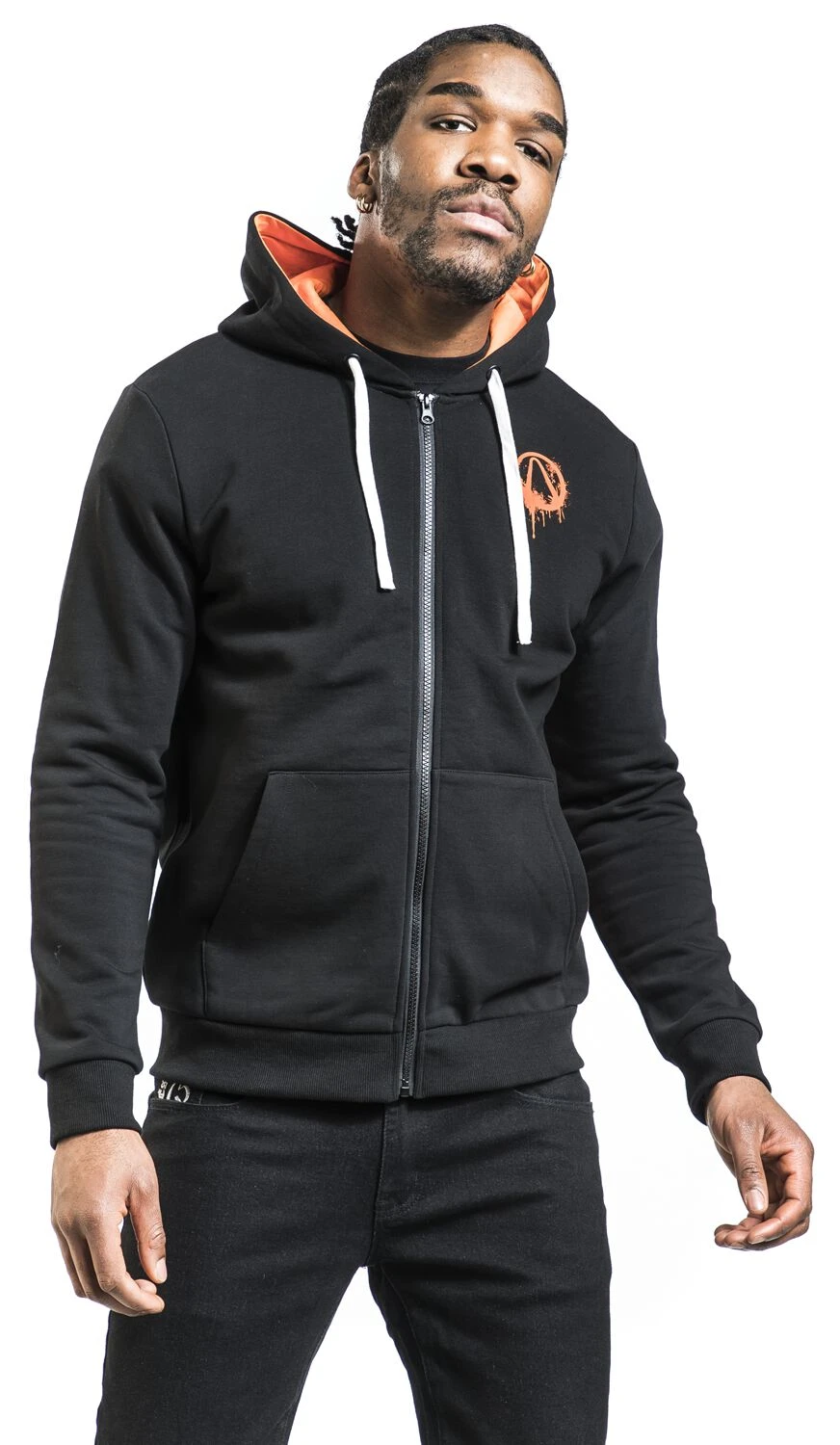 "Psycho" Hooded Zip Black-orange By Borderlands 7 "Psycho" Hooded Zip Black-orange By Borderlands - Image 5