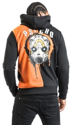 "Psycho" Hooded Zip Black-orange By Borderlands 13 "Psycho" Hooded Zip Black-orange By Borderlands -Men Fashion Clothing Store 541848wb