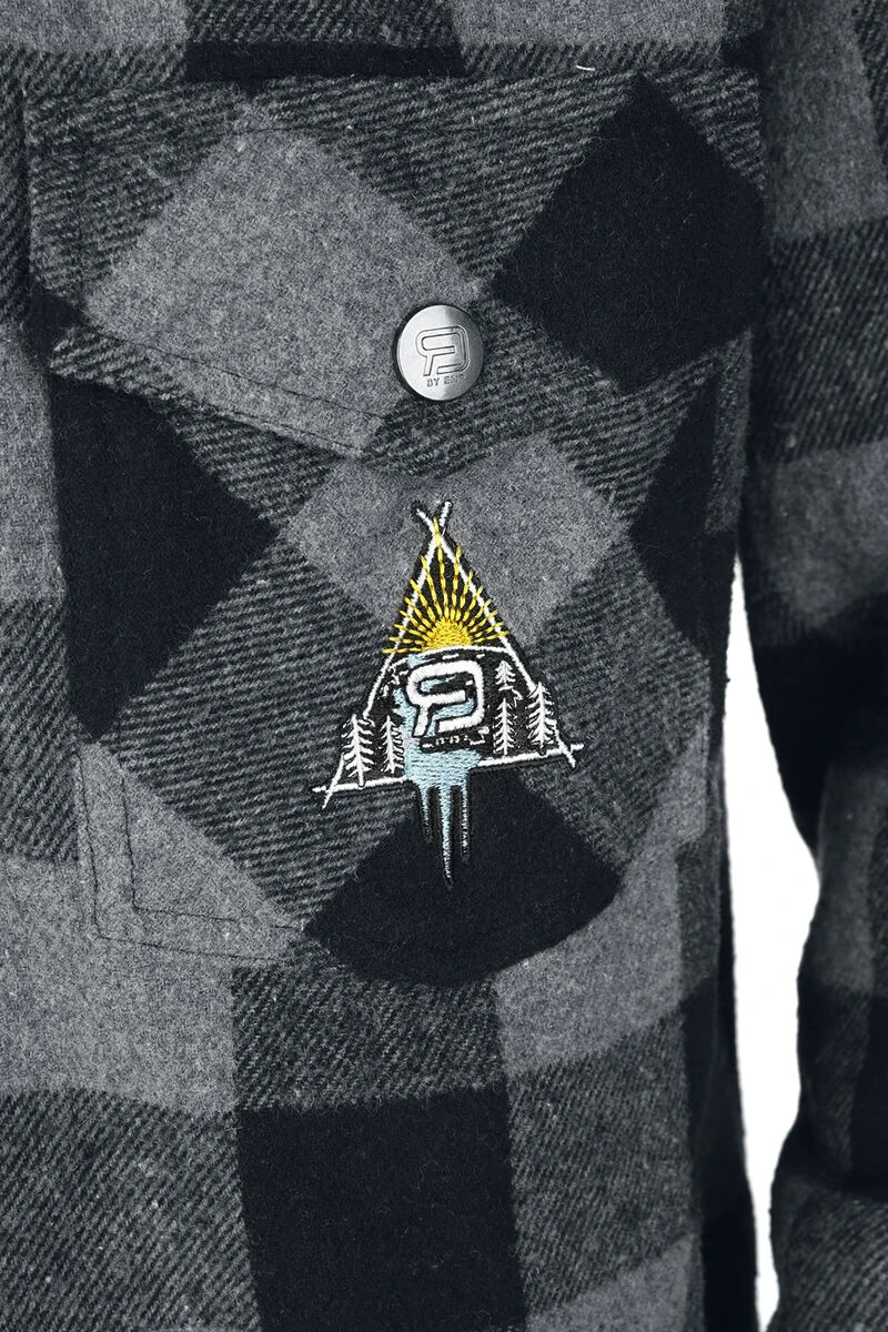 "Lumber Jacket With Hood" Between-seasons Jacket Black-grey By RED By EMP 5 "Lumber Jacket With Hood" Between-seasons Jacket Black-grey By RED By EMP - Image 3