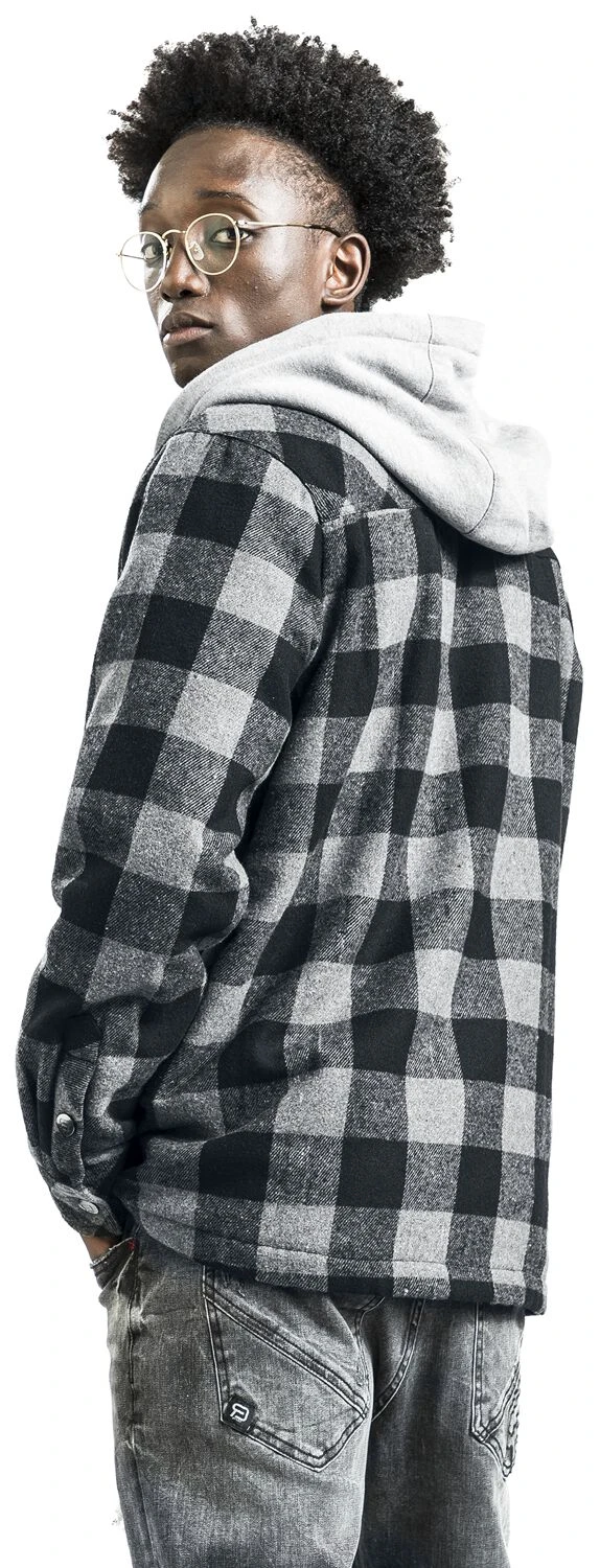 "Lumber Jacket With Hood" Between-seasons Jacket Black-grey By RED By EMP 10 "Lumber Jacket With Hood" Between-seasons Jacket Black-grey By RED By EMP - Image 8